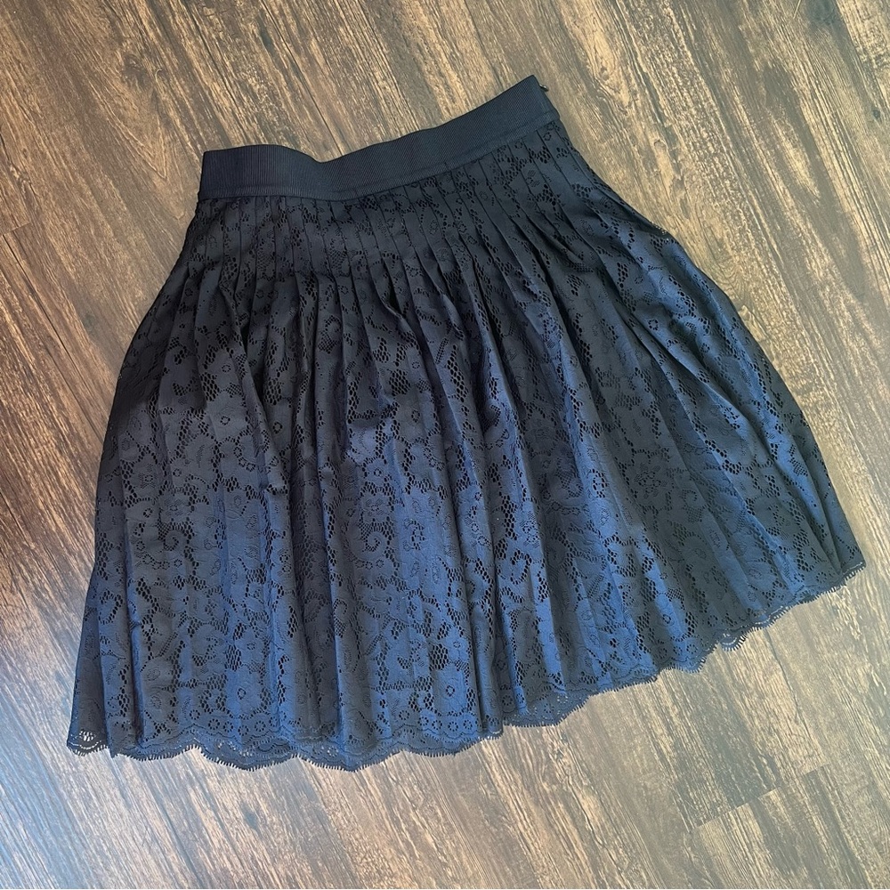 Ann Taylor Loft Pleated Lace Skirt